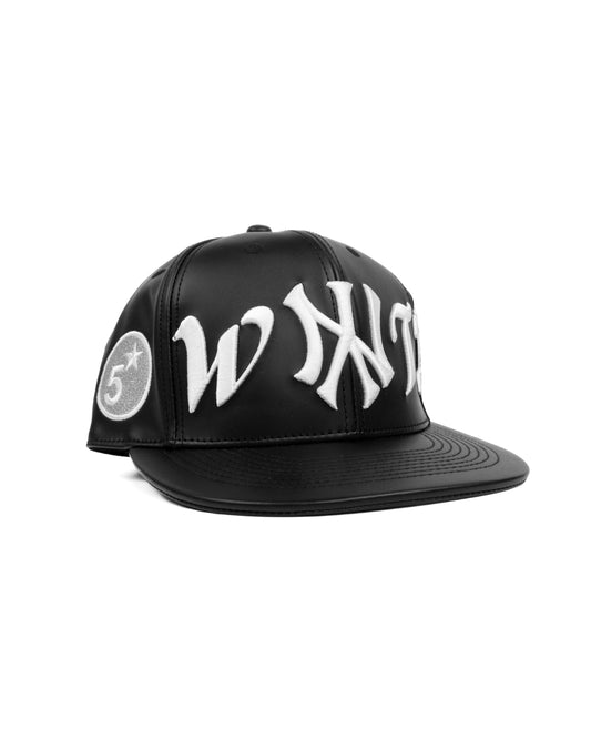 WNTD LEATHER FITTED CAP
